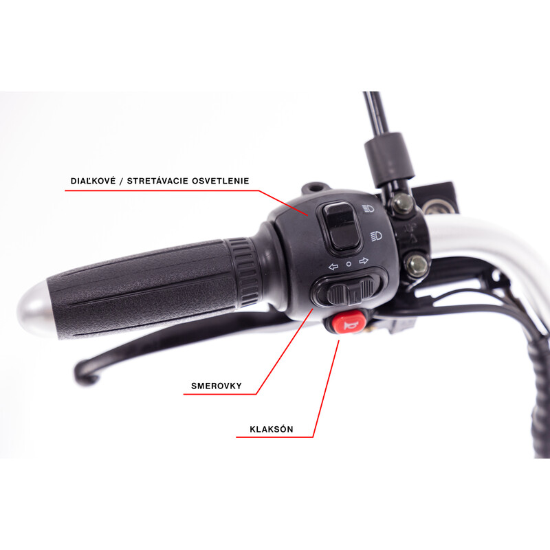Elektrický CHOPPER UNIZDRAV PRO trojkolesový – výkonný 2000 W motor - NAJAZDENÝCH 56 KM, MIERNE ŠKRABANCE NA BLATNÍKU