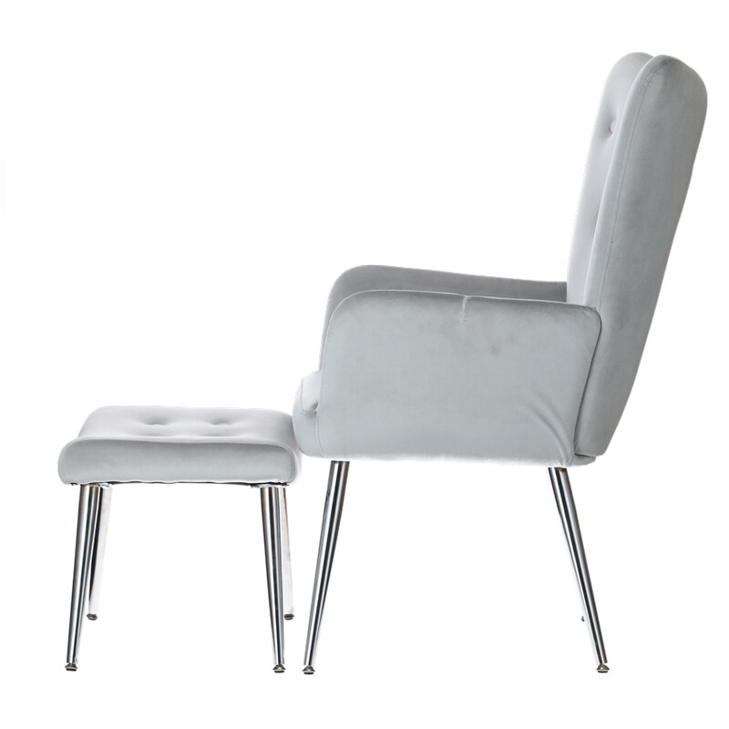 Relaxačné kreslo s podnožkou Silver Luxury