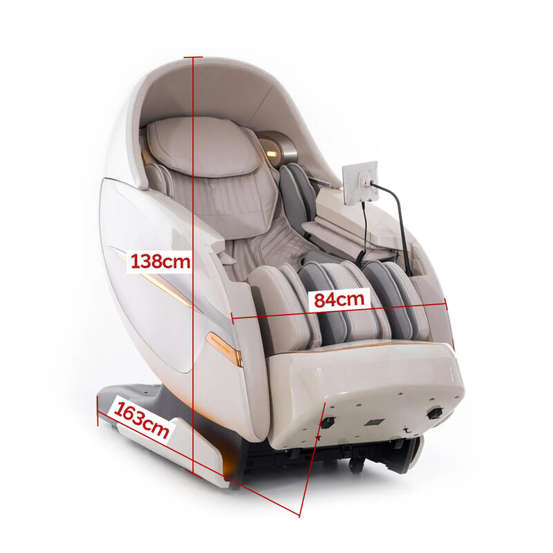 Masážne elektrické kreslo ProLux 4D MASSAGER s ionizátorom vzduchu, biele