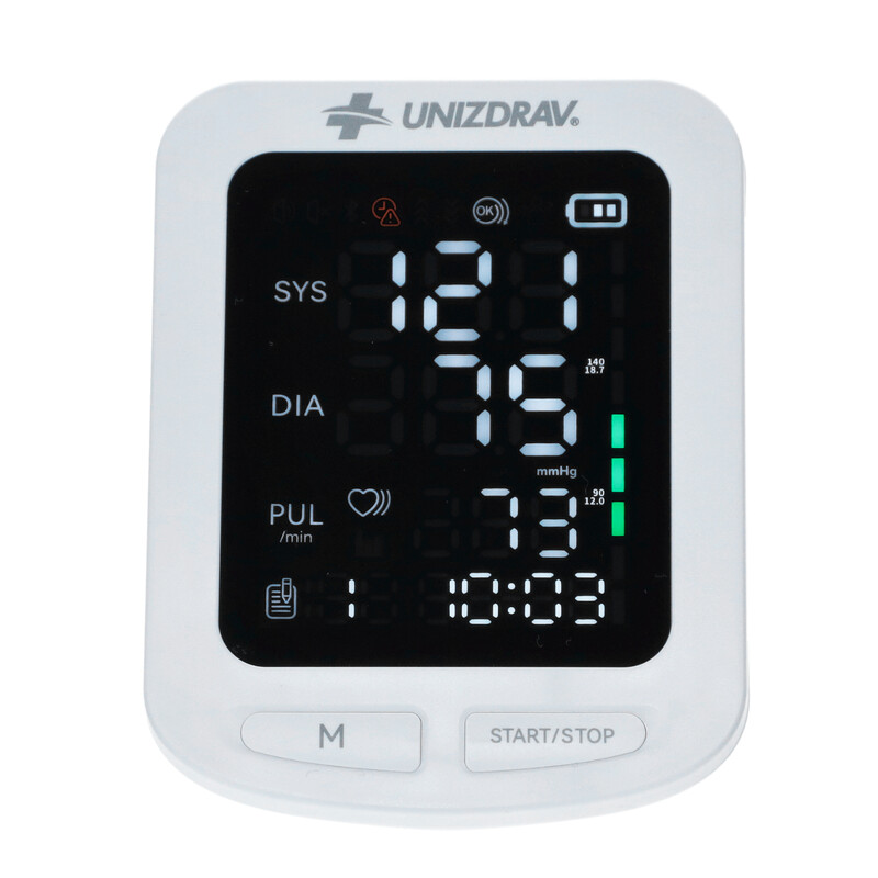 Automatický digitálny tlakomer UNIZDRAV s pamäťou 199 záznamov