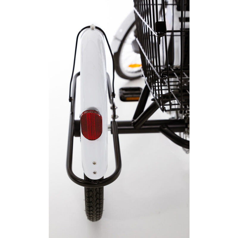 Trojkolesový elektrický bicykel Tornádo ZTECH, biely