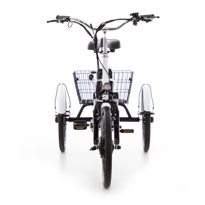 Trojkolesový elektrický bicykel Tornádo ZTECH, biely