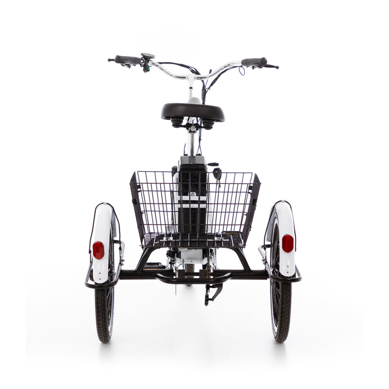 Trojkolesový elektrický bicykel Tornádo ZTECH, biely