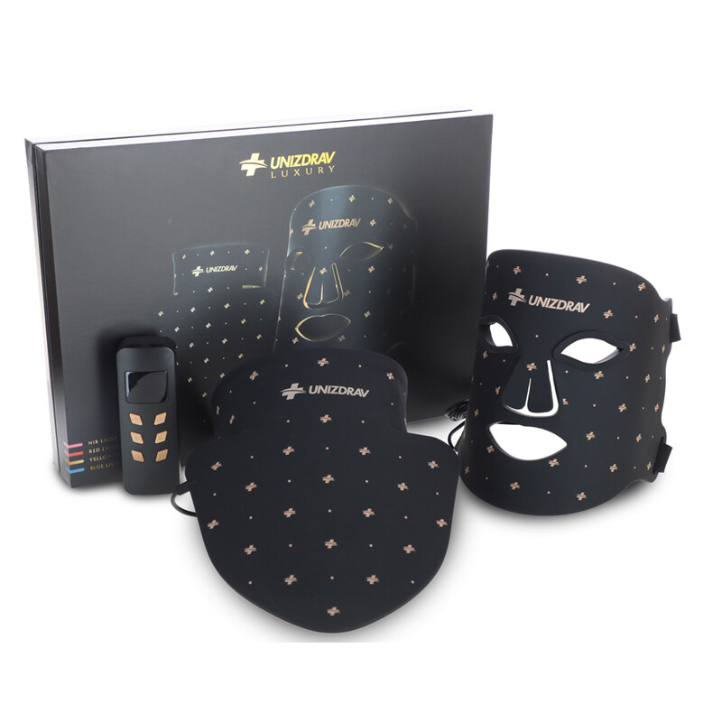 LED maska so svetelnou terapiou a NIR svetlom na tvár a krk UNIZDRAV