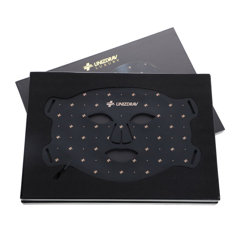 LED maska so svetelnou terapiou a NIR svetlom na tvár a krk UNIZDRAV