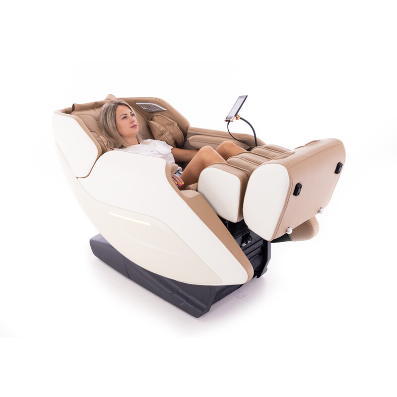 Masážne elektrické kreslo RelaxPro 3D MASSAGER, bielo-hnedé - BEZ PÔVODNÉHO OBALU