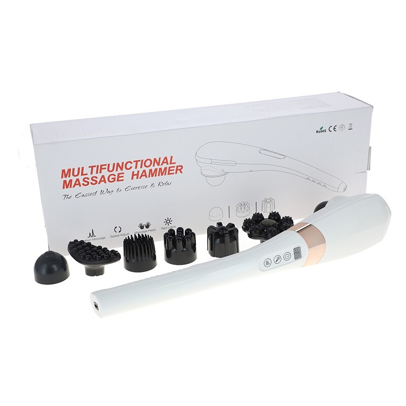 Masážny prístroj s predĺženou rukoväťou