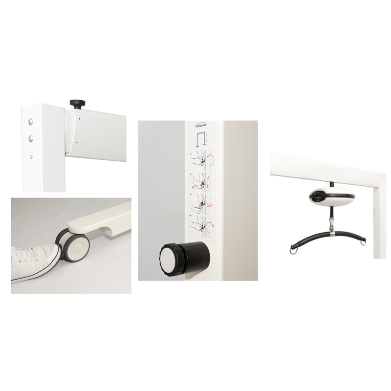 Stropný zdvihák LUNA s prenosnou konštrukciou Mobile Flex 3000