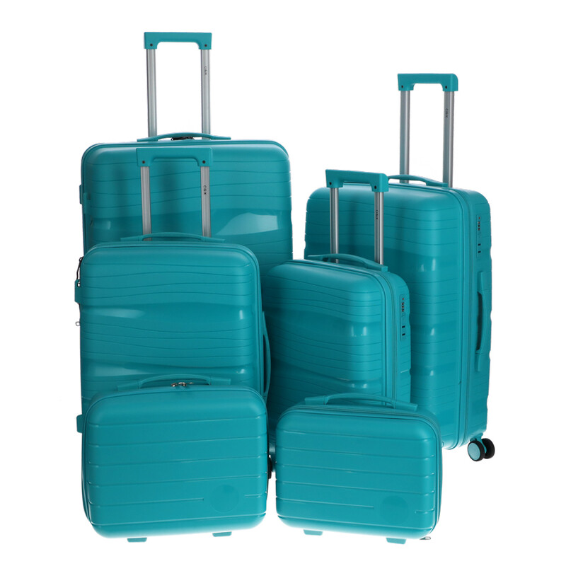 Cestovný kufor, tyrkysový