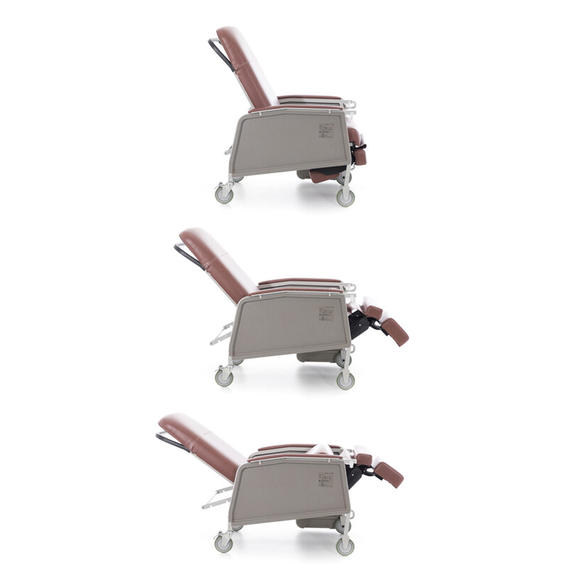 Seniorské kreslo, tehlovohnedé