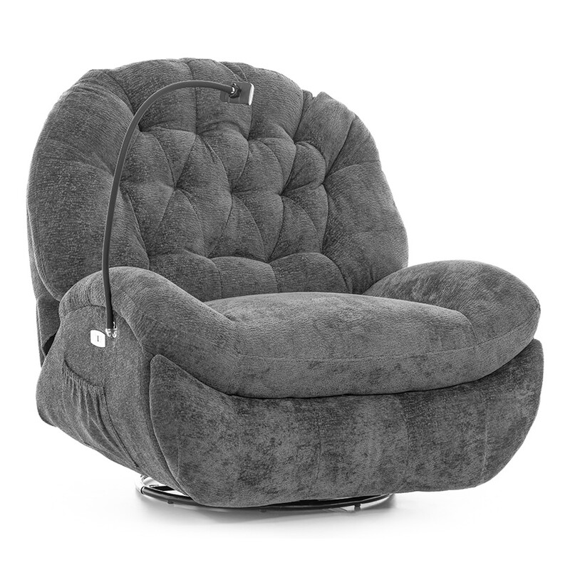 Štýlové relaxačné polohovacie kreslo TRENDY, antracitové