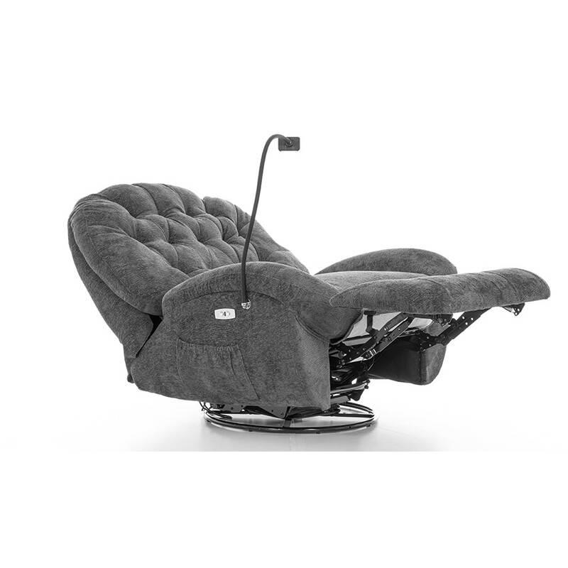 Štýlové relaxačné polohovacie kreslo TRENDY, antracitové