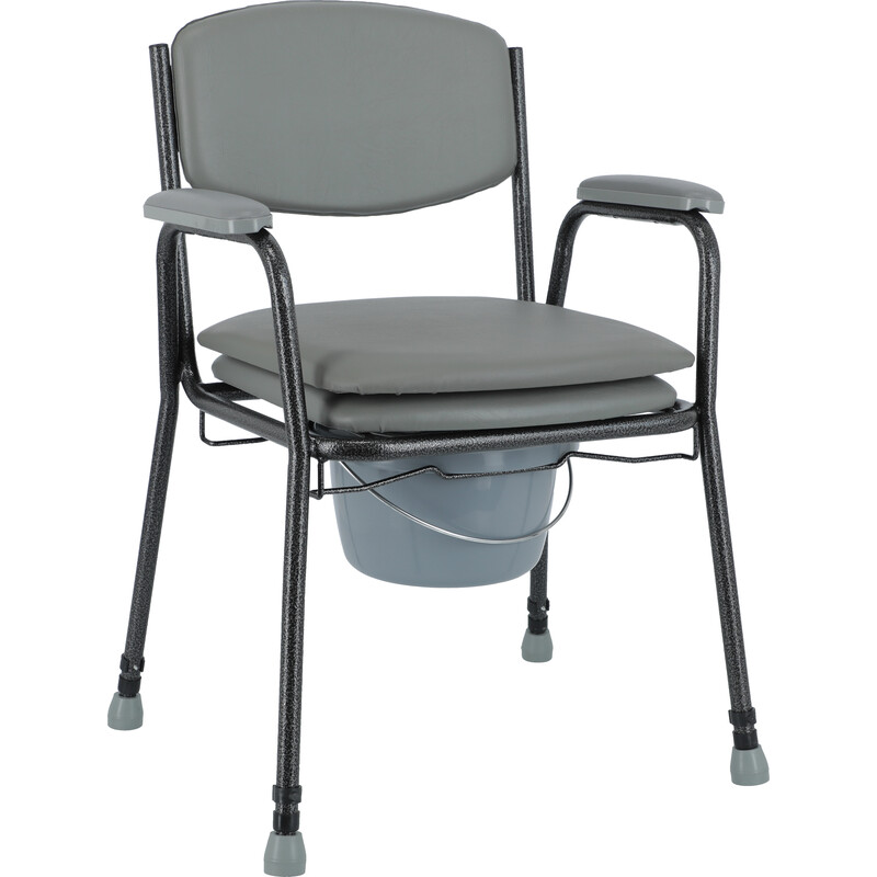 Toaletná stolička výškovo nastaviteľná - NATRHNUTÉ SEDADLO