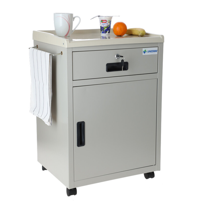 Nočný stolík MEDIK kov - ŠKRABANCE NA ROHU STOLÍKA