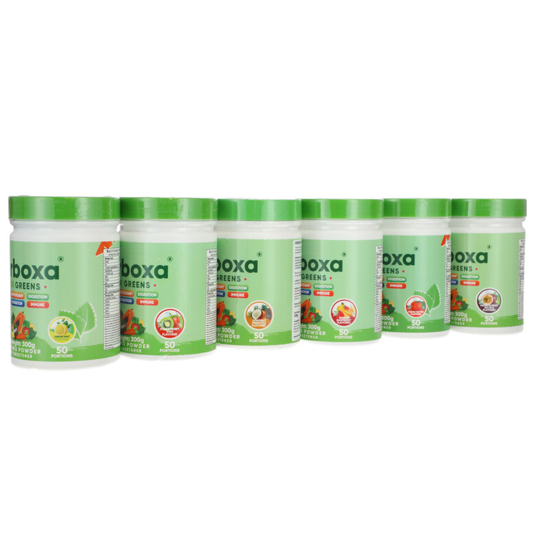 Herboxa SUPER GREENS Banán & malina, 300 g