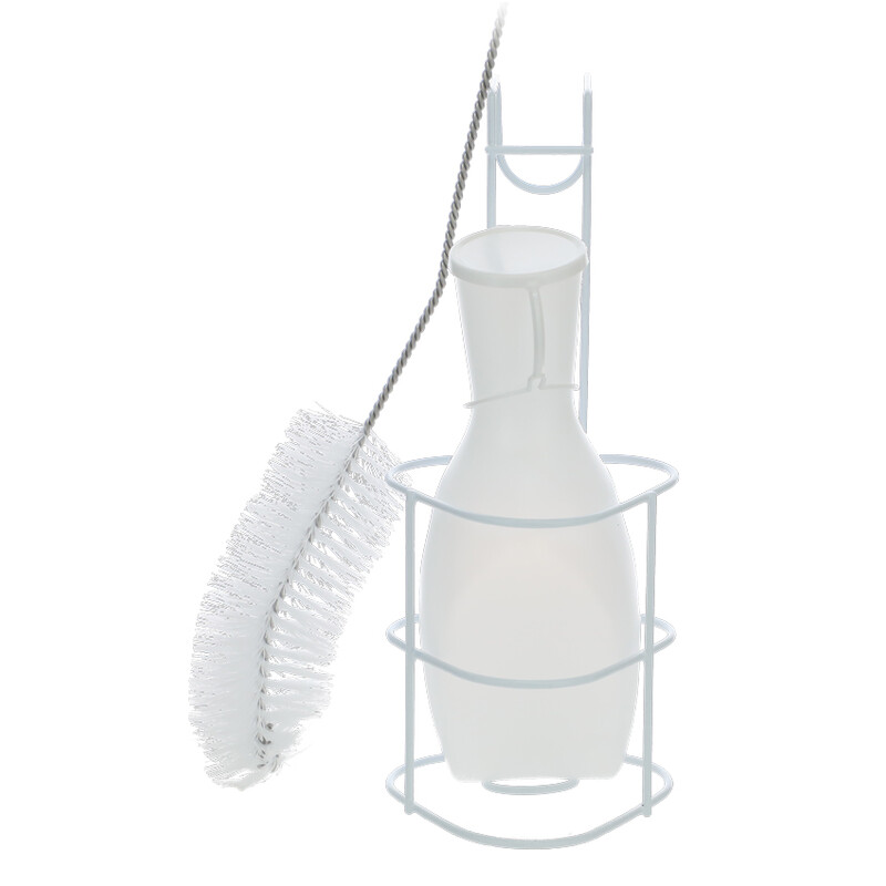 Fľaša na moč s držiakom a kefou