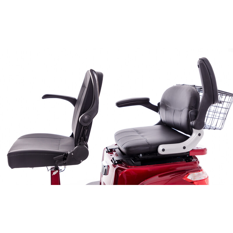 Elektrický dvojmiestny skúter CHAMPION DUO pre seniorov a imobilných – výkonný 1000 W motor - MIERNE ŠKRABANCE NA ZADNOM NÁRAZNÍKU