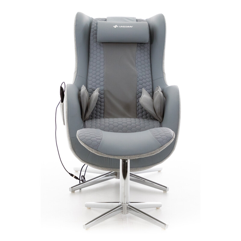 Elektrické masážne kreslo Zafír Relax, antracitové - MIERNE ŠKVRNY