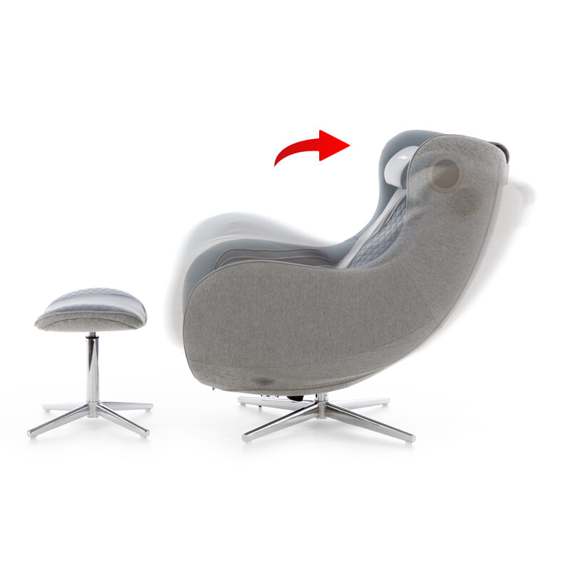 Elektrické masážne kreslo Zafír Relax, antracitové - MIERNE ŠKVRNY