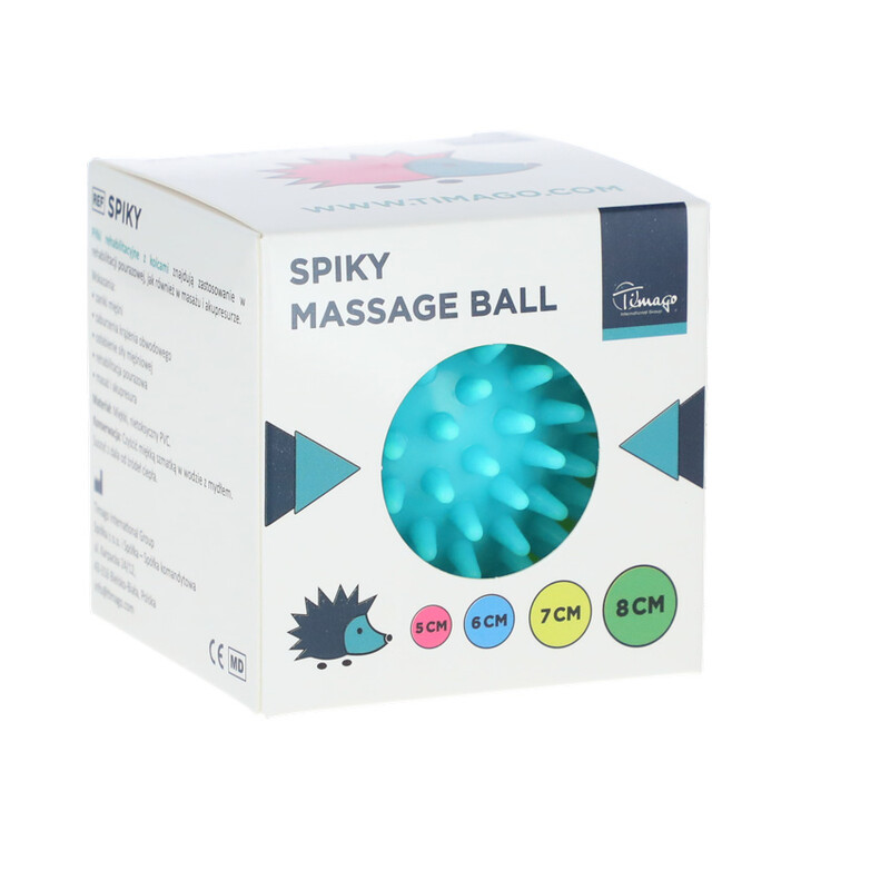 Masážny ježko, modrý 6 cm