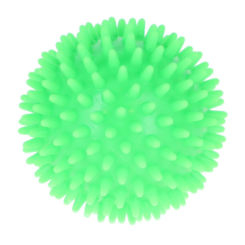 Masážna loptička – ježko, zelená 8 cm