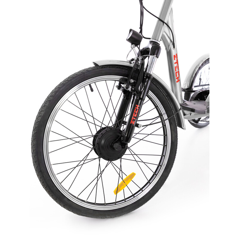 Trojkolesový elektrický bicykel Tornádo ZTECH, strieborný