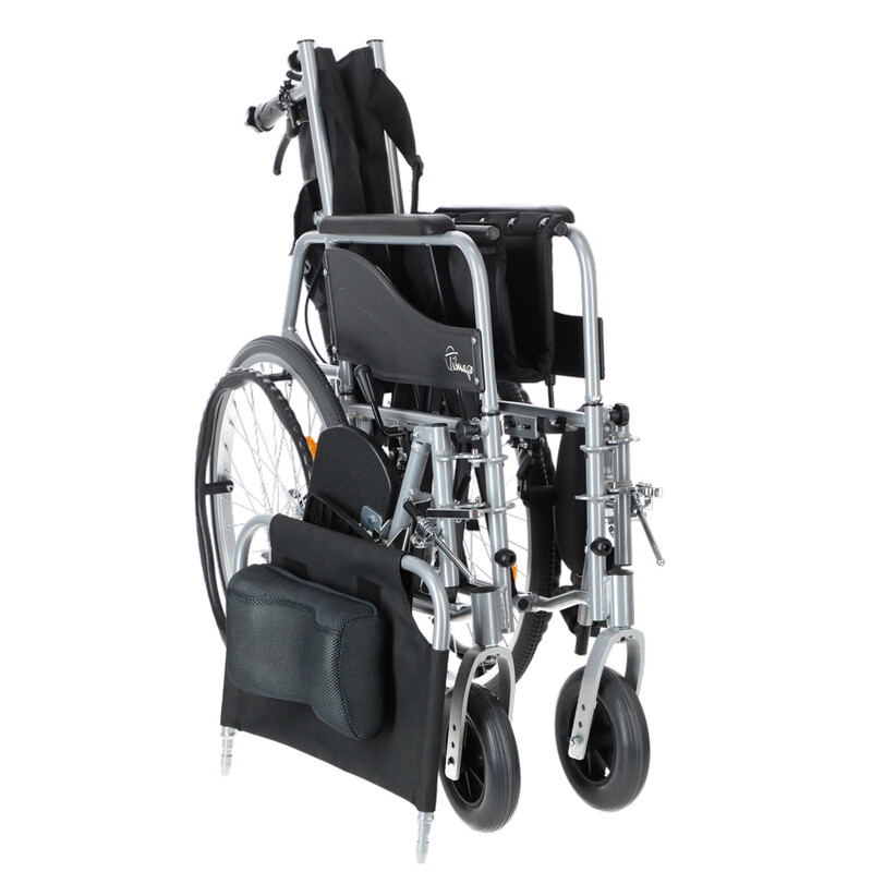 Polohovateľný invalidný vozík - VÝSTAVNÝ KUS, MIERNE ZNEČISTENÉ STÚPAČKY+OPIERKA