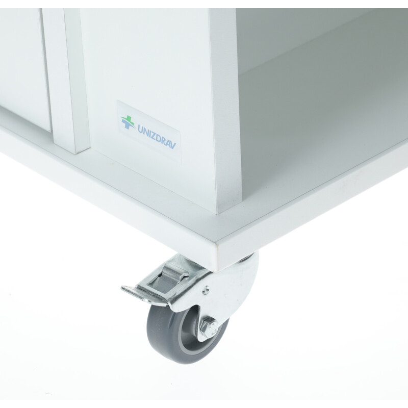 Nočný stolík UNIZDRAV, biely (Používaný kus)