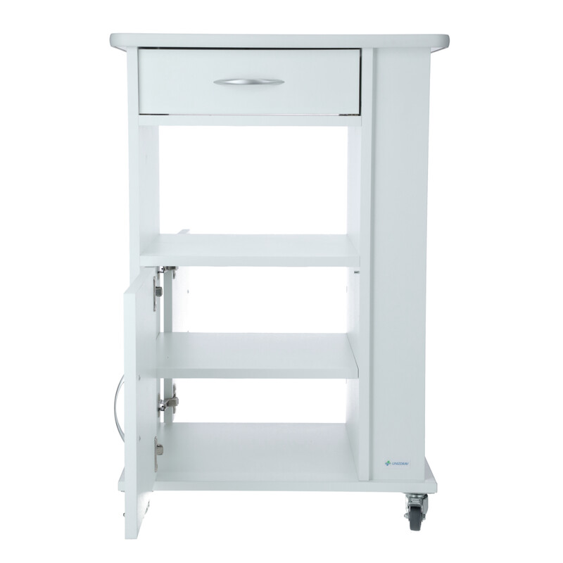 Nočný stolík UNIZDRAV, biely - POŠKODENÝ ĽAVÝ SPOPDNÝ ROH