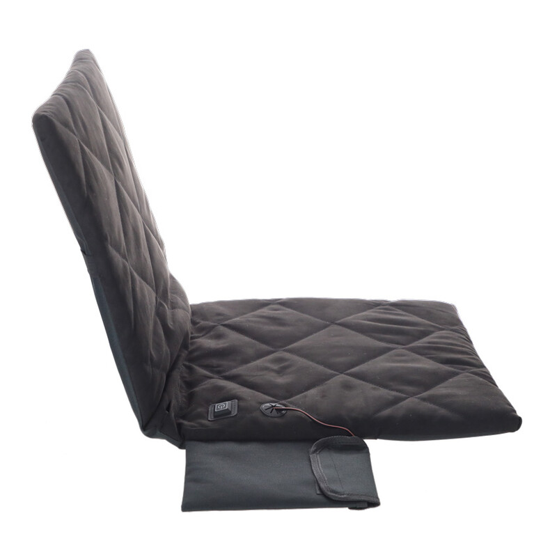 Prenosná vyhrievacia podložka s operadlom