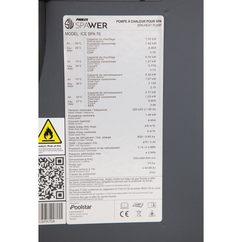 Bazénové tepelné čerpadlo Spawer ICE SPA 7 kW