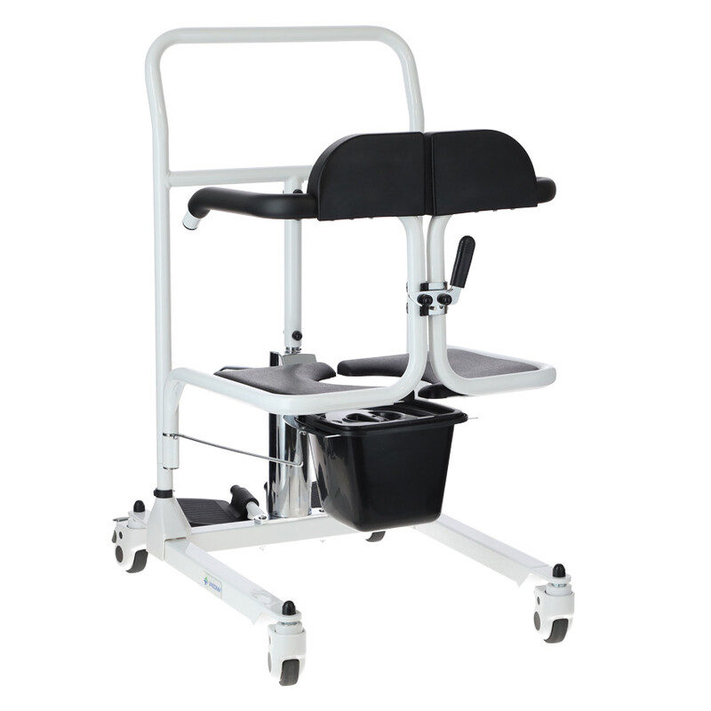 Hydraulická stolička na presun s toaletným vedrom UNIZDRAV - VÝSTAVNÝ KUS, ŠKRABANCE