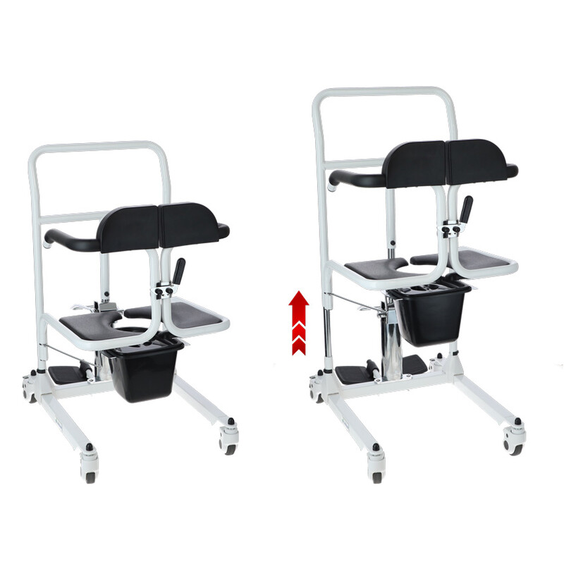 Hydraulická stolička na presun s toaletným vedrom UNIZDRAV - VÝSTAVNÝ KUS, ŠKRABANCE