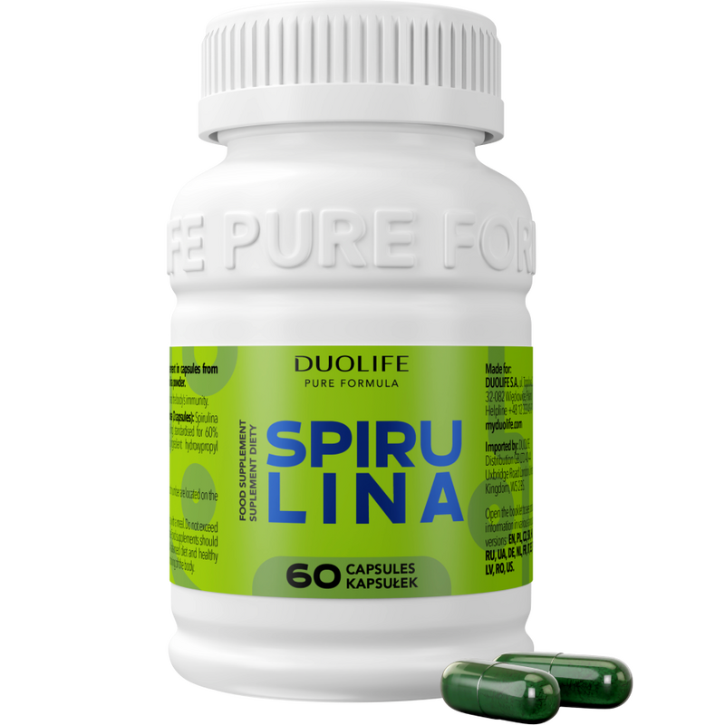 DUOLIFE Spirulina, 60 kapsúl