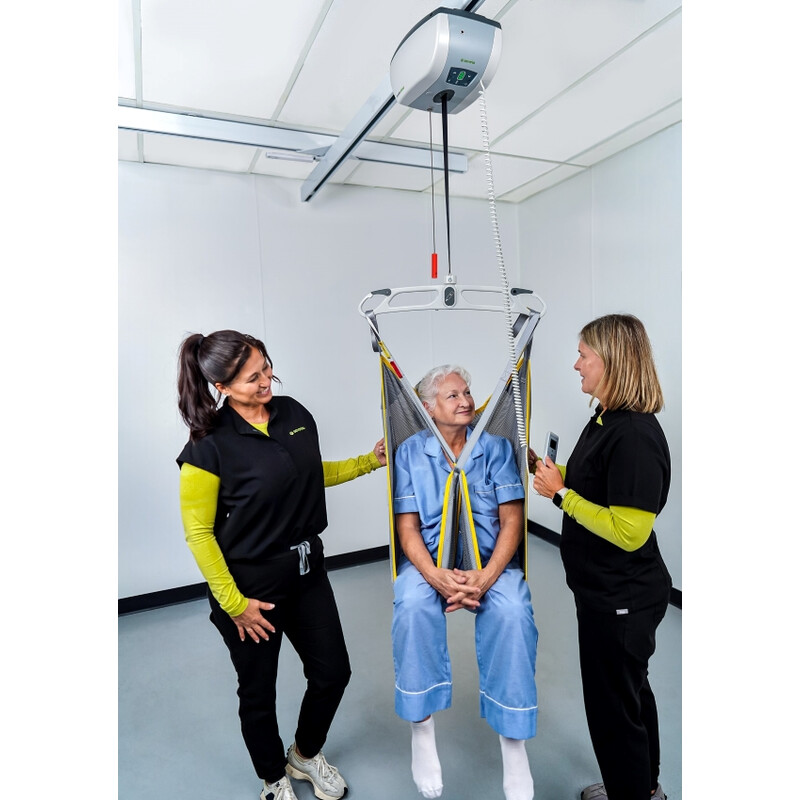 Stropný zdvihák model M s koľajnicovým systémom