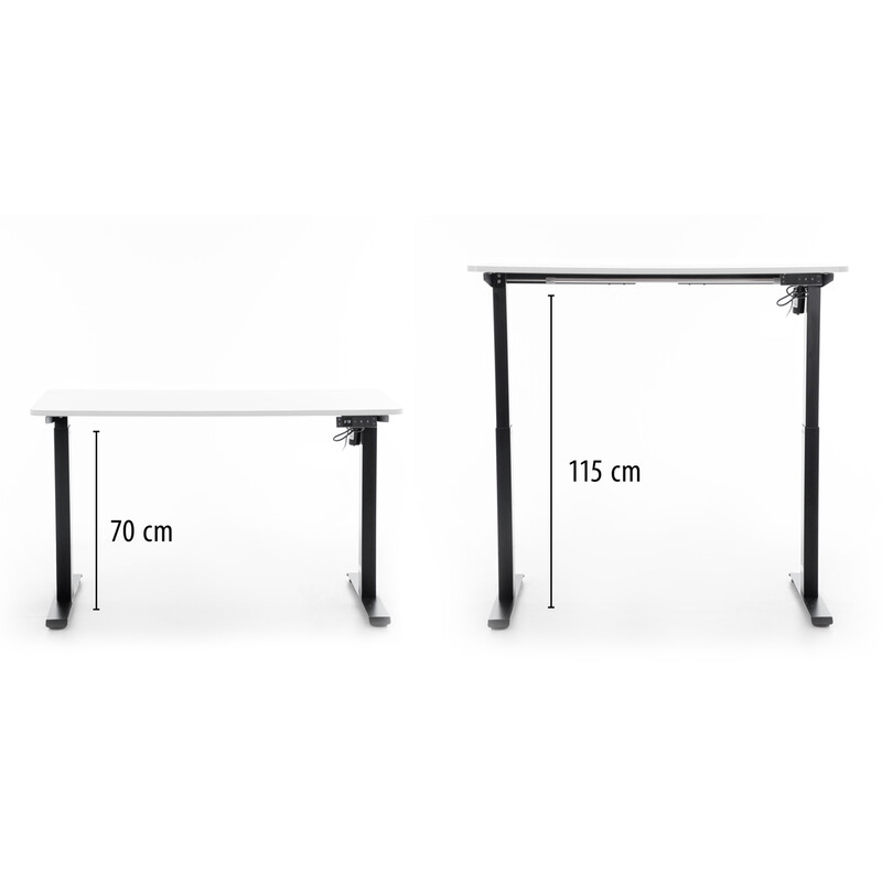 Výškovo nastaviteľný stôl UNIZDRAV 120x60 cm, biely
