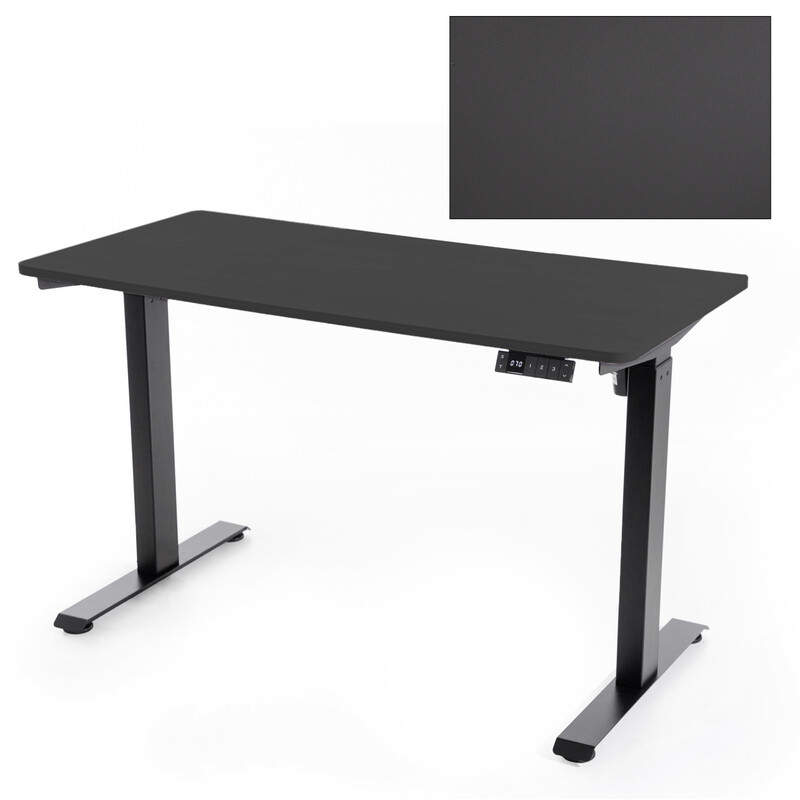 Výškovo nastaviteľný stôl UNIZDRAV 120x60 cm, čierny