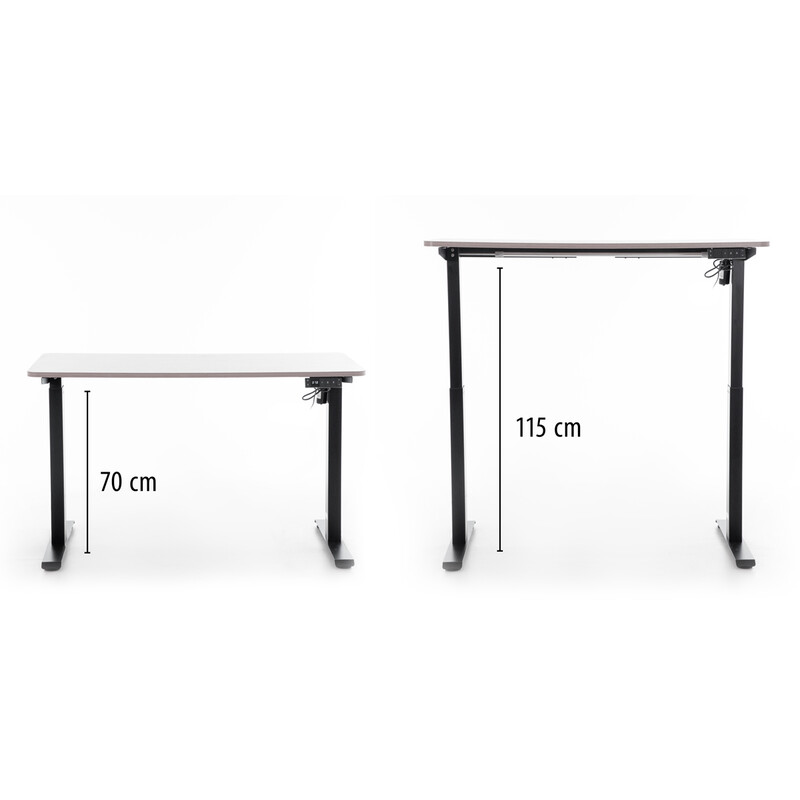 Výškovo nastaviteľný stôl UNIZDRAV 120x60 cm, sivý