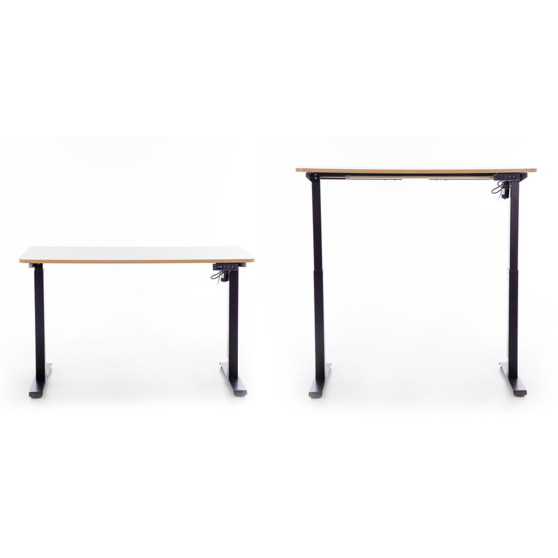 Výškovo nastaviteľný stôl UNIZDRAV 120x60 cm, hnedý dub