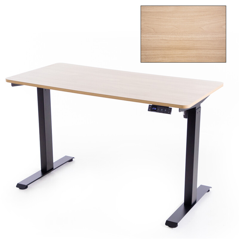 Výškovo nastaviteľný stôl UNIZDRAV 120x60 cm, hnedý dub