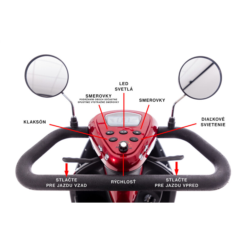 Elektrický skúter MOBILITY Plus - bohatý úložný priestor (Používaný kus)