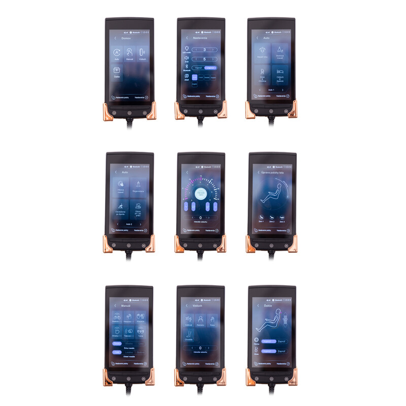 Masážne elektrické kreslo RelaxPro 3D MASSAGER, bielo-hnedé (Používaný kus)