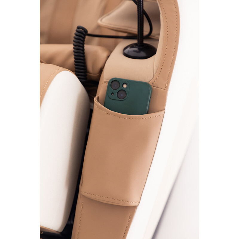 Masážne elektrické kreslo RelaxPro 3D MASSAGER, bielo-hnedé (Používaný kus)