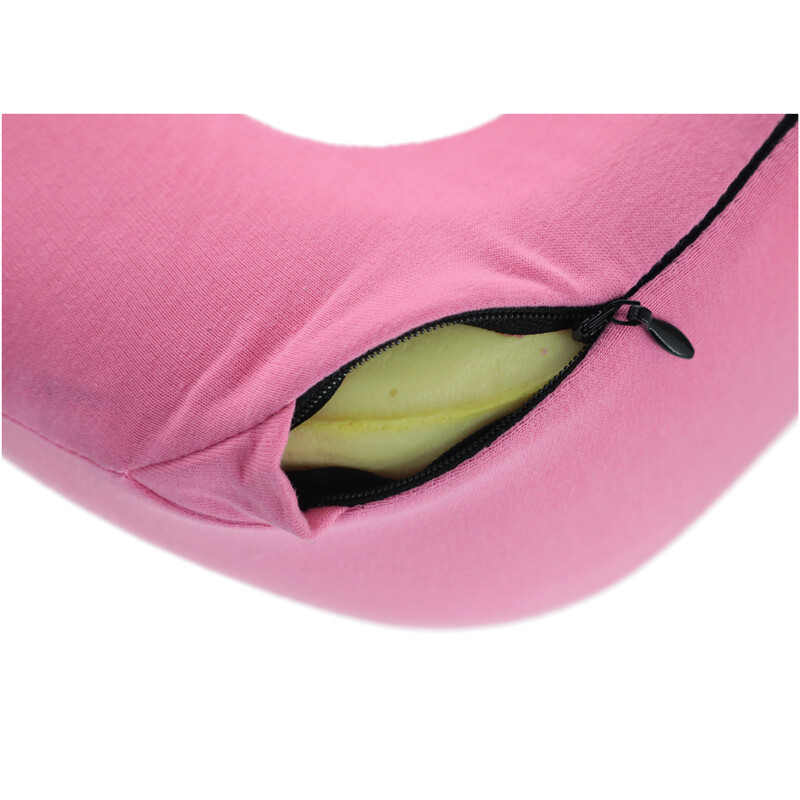 Cestovný ergonomický vankúš z pamäťovej peny, ružový