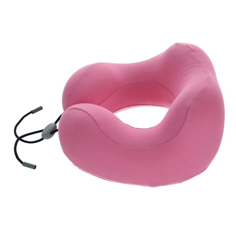 Cestovný ergonomický vankúš z pamäťovej peny, ružový