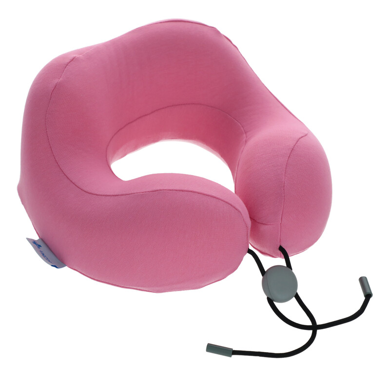 Cestovný ergonomický vankúš z pamäťovej peny, ružový