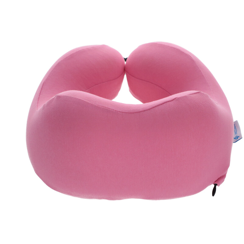 Cestovný ergonomický vankúš z pamäťovej peny, ružový