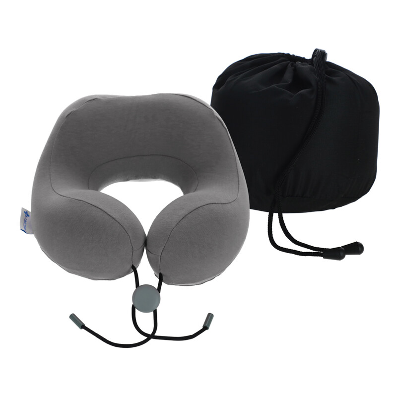Cestovný ergonomický vankúš z pamäťovej peny, antracitový