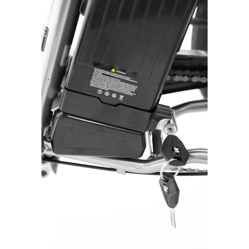 Trojkolesový elektrický bicykel Tornádo ZTECH, strieborný