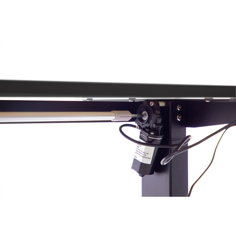 Výškovo nastaviteľný stôl UNIZDRAV 160x110 cm, čierny – ľavý roh